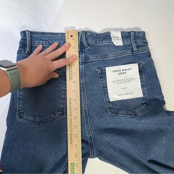 Nwt size 14/32 Good American Good Waist Crop Jeans - Picture 12 of 14